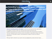 Tablet Screenshot of nexviewconsulting.com